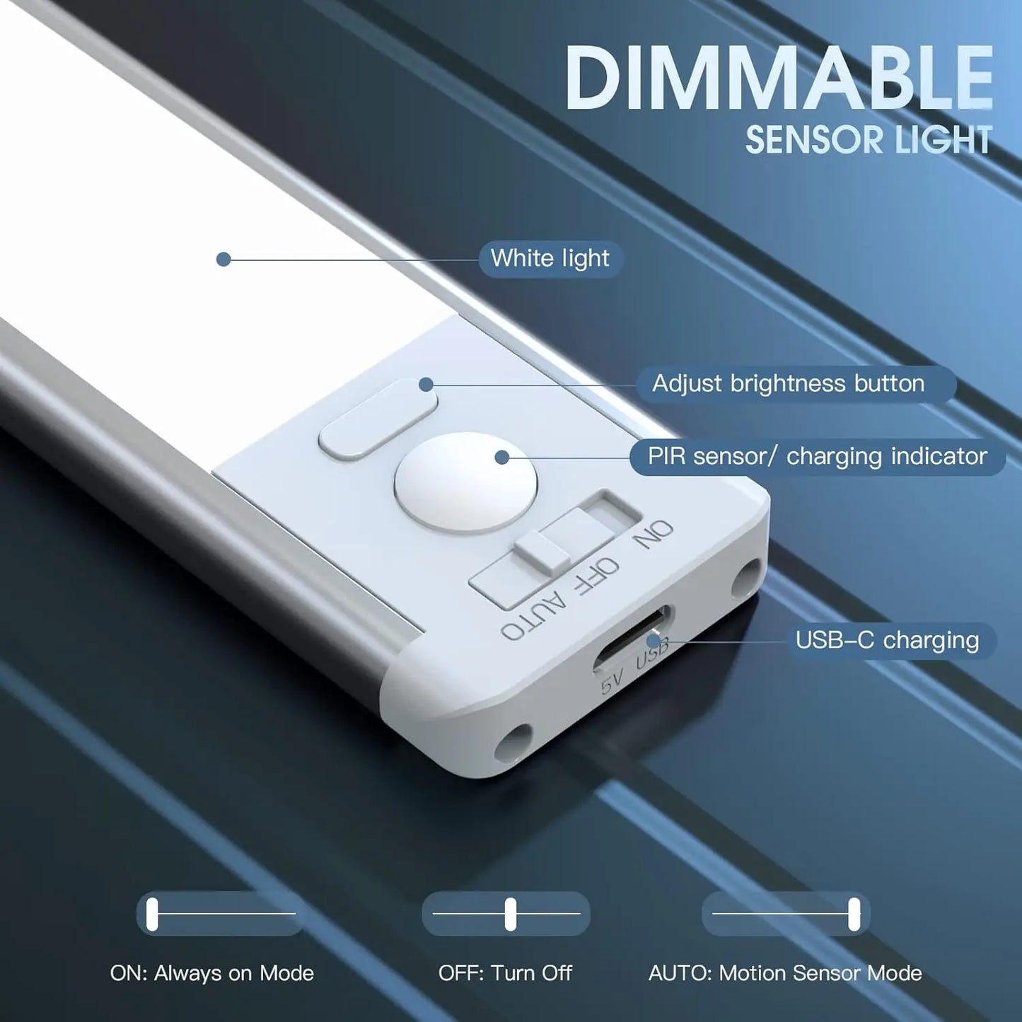 Wireless LED Cabinet Lights - Rechargeable & Magnetic